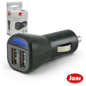 ADAPTADOR FICHA ISQUEIRO 12V/24V / 2 USB 5V 2.4A JOIN