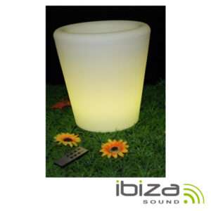POTE ILUMINADO 9 LEDS ?27x29CM COMANDO 7 CORES IP54 IBIZA