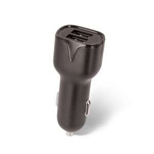 Adaptador Ficha Isqueiro 2 USB-A 5V 2.1A Preto