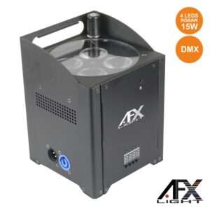 PROJETOR LUZ C/ 4 LEDS 15W RGBAW BATERIA DMX AFXLIGHT