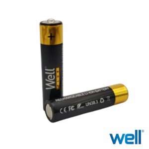 Pilha Lítio 10440 Recarregável AAA 1.5V 400mAh C/ USB-C x2