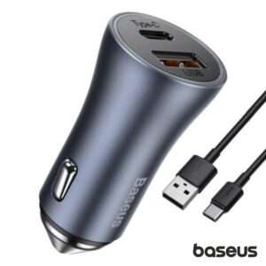 Adaptador Ficha Isqueiro USB-A/USB-C PD 40W BASEUS