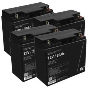 PACK 48V 20Ah 4x Bateria Chumbo Gel AGM 12V 20Ah GREEN CELL