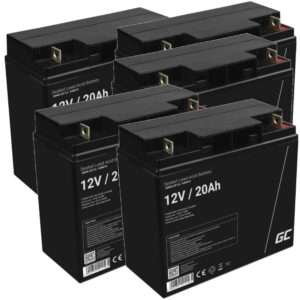 PACK 60V 20Ah 5x Bateria Chumbo Gel AGM 12V 20Ah GREEN CELL