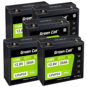 PACK 60V 20Ah 5x Bateria de Litio LiFePO4 12V 20Ah Moto (6-DZF-20) BMS IP54 GREEN CELL