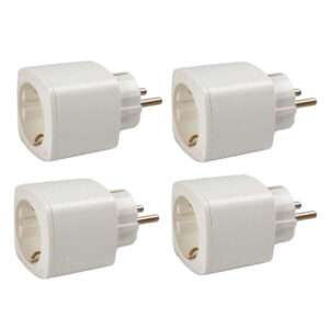 Pack 4 Smart Plug Wifi Tomada Inteligente 16A EU c/ medidor de consumo 3680W (compatível c/ Tuya)